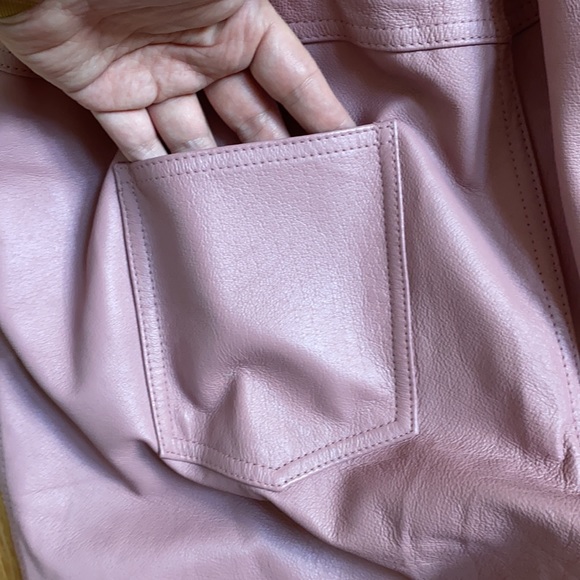 OOAK mauve lavender suit in leather by Venezia - Picture 11 of 12